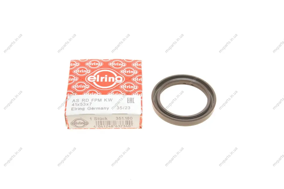Сальник колінвалу (передній) Hyundai Accent/Elantra/Kia Cee\'d/Sportage 1.1D-1.7D 05- (41x53x7) 351.180 ELRING 351-180 (фото 1)