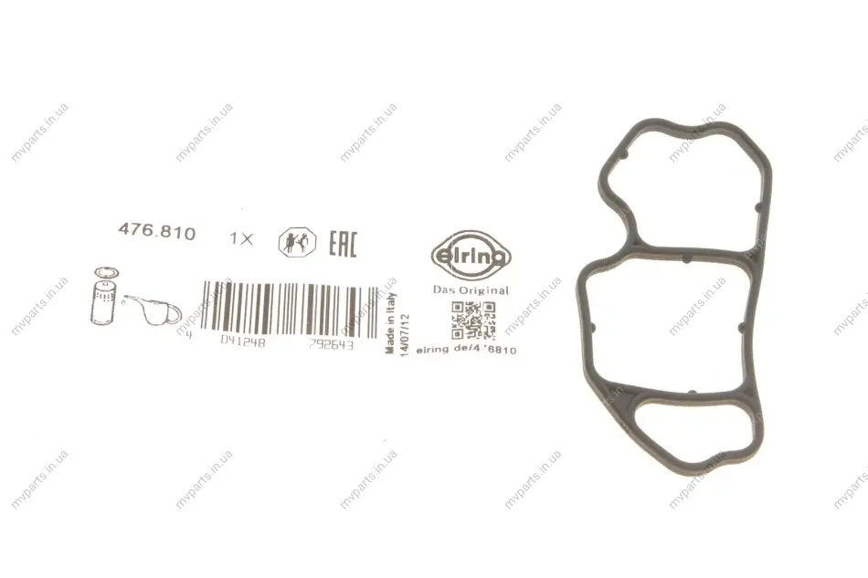 Прокладка корпуса фільтра масляного Opel Combo 1.4 04- 476.810 ELRING 476-810 (фото 1)