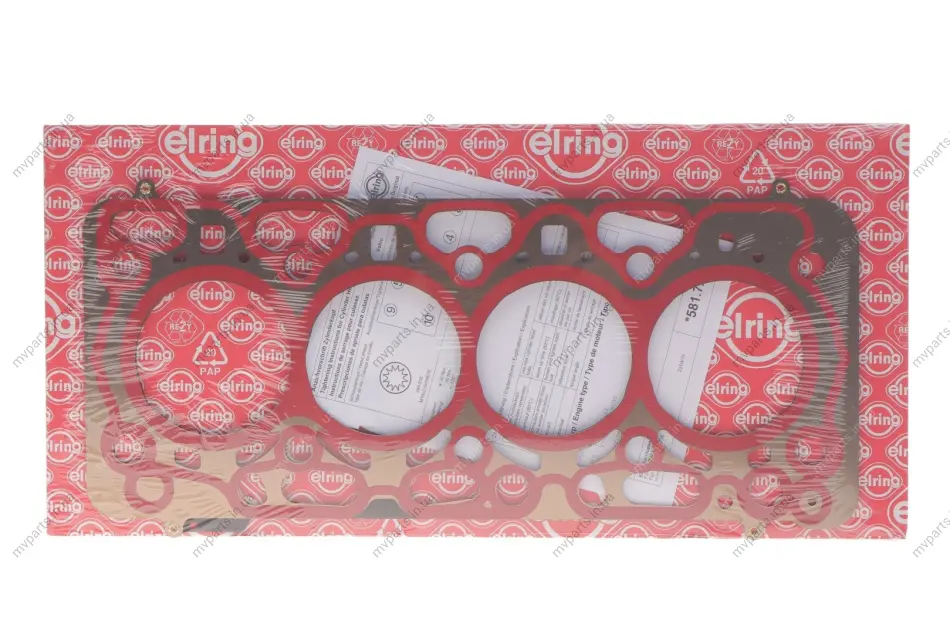 Прокладка ГБЦ Volvo S60/S90/V60/V90/XC60/XC90 2.0D 14- (1 мітка) (1.10mm) 581.720 ELRING 581-720 (фото 1)