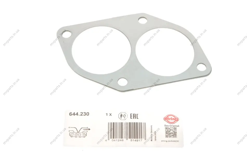 Прокладка труби вихлопної Opel Corsa/Omega/Vectra 1.6/1.8/2.0 (1.2mm) 644.230 ELRING 644-230 (фото 1)