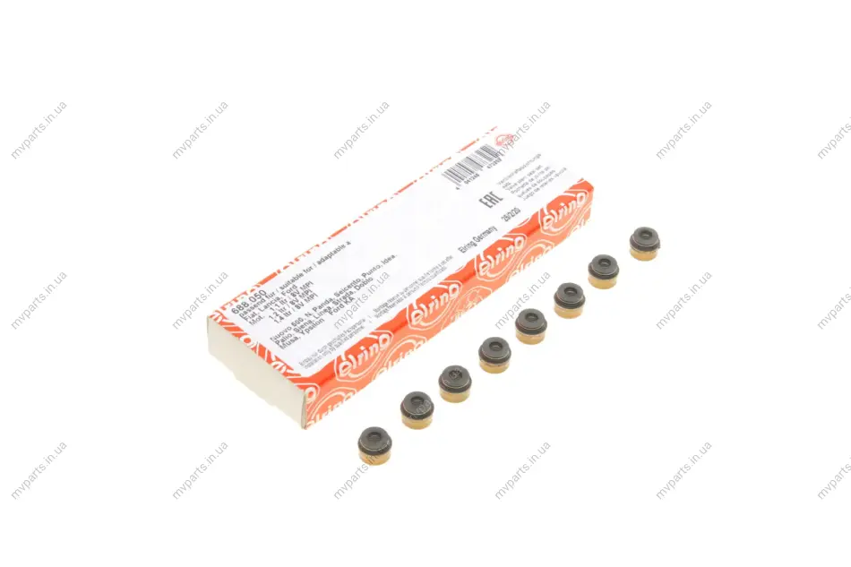 Сальник клапана (впуск/випуск) Fiat Doblo 1.2/1.4 00- (5x7.8/11x8) (к-кт 8шт) 688.050 ELRING 688-050 (фото 1)