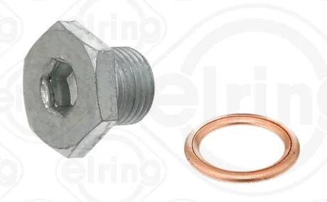 Болт зливу оливи + шайба Citroen Berlingo/Jumper/Jumpy/Peugeot Boxer/Expert/Partner 96- (M14x1.25) 877.950 ELRING 877-950