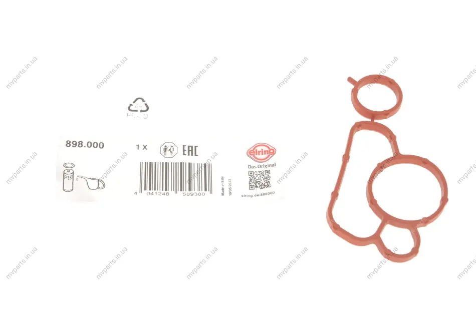 Прокладка корпуса фільтра масляного VW Passat 1.8/2.0 TSI 05-14 898.000 ELRING 898-000 (фото 1)