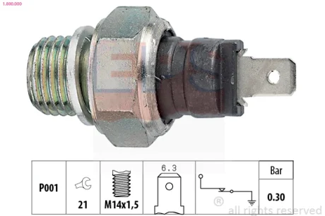 Датчик тиску оливи Fiat Ducato 1.9-2.5 D/TD 87-/VW LT 2.8 TDI 97- 1.800.000 EPS 1-800-000
