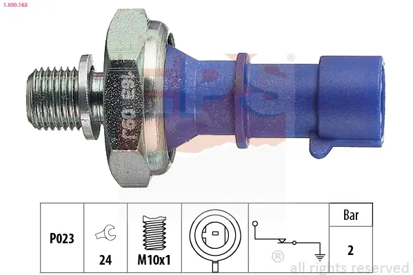 Датчик тиску оливи Opel Combo/Astra/Vectra/Corsa 1.0-1.8 96- (M10x1) 1.800.163 EPS 1-800-163 (фото 1)