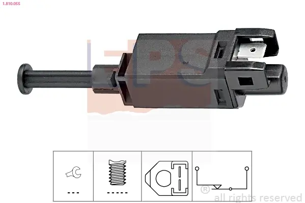 Датчик педалі гальма VW Caddy 95-/T4 90- (2-х конт.) 1.810.055 EPS 1-810-055 (фото 1)