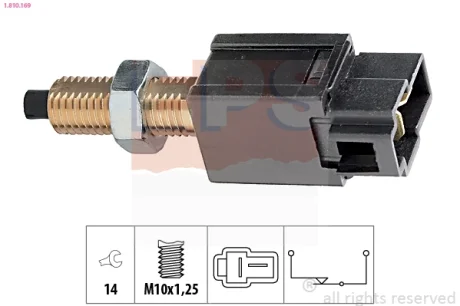 Датчик педалі гальма Ford Focus/Mondeo 93-12 (2 конт.) (чорний) 1.810.169 EPS 1-810-169