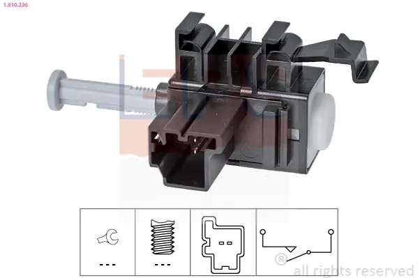 Датчик педалі зчеплення Ford Transit 2,2/2.4/3.2 TDCi 06-14 (чорний) 1.810.236 EPS 1-810-236 (фото 1)