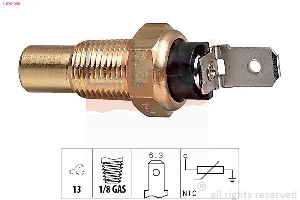 Датчик температури охолоджуючої рідини Hyundai Accent/Subaru Impreza 92- 1.830.080 EPS 1-830-080 (фото 1)