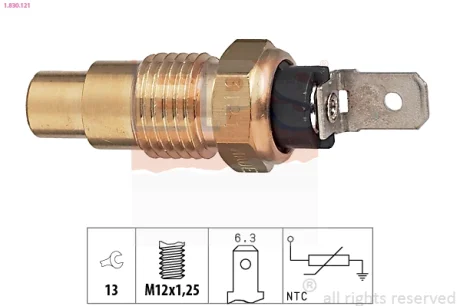 Датчик температури охолоджуючої рідини Nissan Micra II 1.0-1.4 i 16V 92-03 1.830.121 EPS 1-830-121