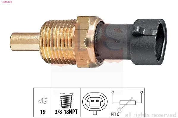 Датчик температури оливи Opel Vectra C 3.0 CDTi 05- 1.830.129 EPS 1-830-129 (фото 1)