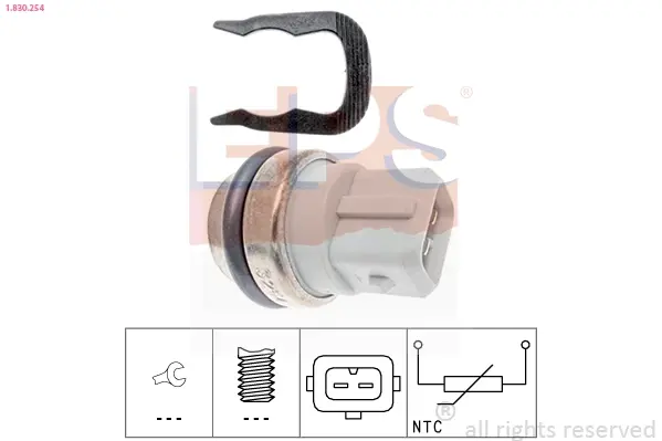 Датчик температури охолоджуючої рідини Renault Kangoo/Trafic 1.9dTi 97-01 (2 конт.) 1.830.254 EPS 1-830-254 (фото 1)