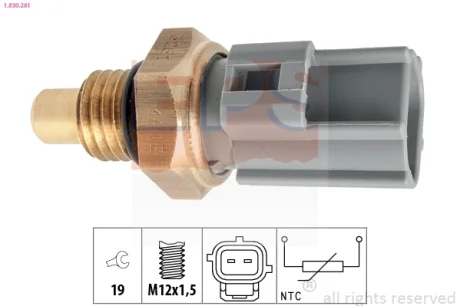 Датчик температури палива Ford Transit 2.2-2.4 TDCi 06-/Opel Meriva A 1.7 CDTI 06- 1.830.281 EPS 1-830-281