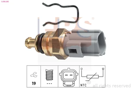 Датчик температури охолоджуючої рідини Citroen Jumper/Peugeot Boxer 2.2 HDi 11- (2 конт.) 1.830.285 EPS 1-830-285