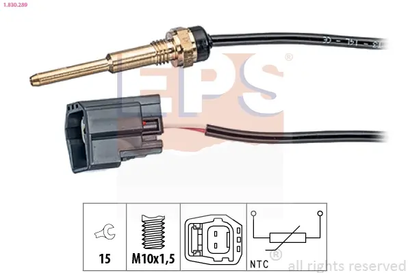 Датчик температури охолоджуючої рідини Citroen Jumper/Ford Transit/Fiat Ducato 2.2D 06- (2 конт.) 1.830.289 EPS 1-830-289 (фото 1)