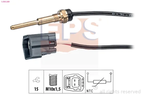 Датчик температури охолоджуючої рідини Citroen Jumper/Ford Transit/Fiat Ducato 2.2D 06- (2 конт.) 1.830.289 EPS 1-830-289