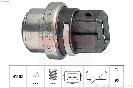 Датчик температури охолоджуючої рідини VW T4 2.4-2.8 VR6 90-03 (2 конт.) 95°C 1.840.133 EPS 1-840-133