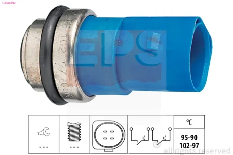 Датчик увімкнення вентилятора VW Passat/Audi A4/A6 95-05 (4 конт.) (102-97/90-95°C) 1.850.692 EPS 1-850-692
