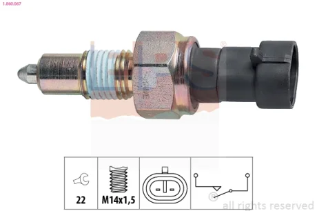 Датчик увімкнення заднього ходу Fiat Doblo 10-/Citroen Nemo 10- 1.860.067 EPS 1-860-067