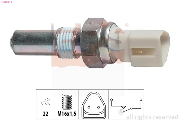 Датчик увімкнення заднього ходу Ford Courier/Escort/Fiesta/Focus 95-12 (M16x1.5) 1.860.212 EPS 1-860-212 (фото 1)