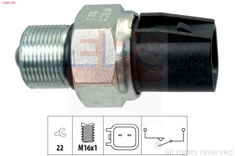 Датчик увімкнення заднього ходу Ford Transit 2.0-2.4TDE 00-06 (M16x1) 1.860.321 EPS 1-860-321