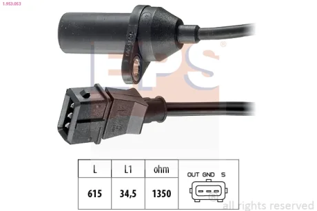 Датчик положення колінвалу Citroen Jumper 2.8HDi 98- 1.953.053 EPS 1-953-053