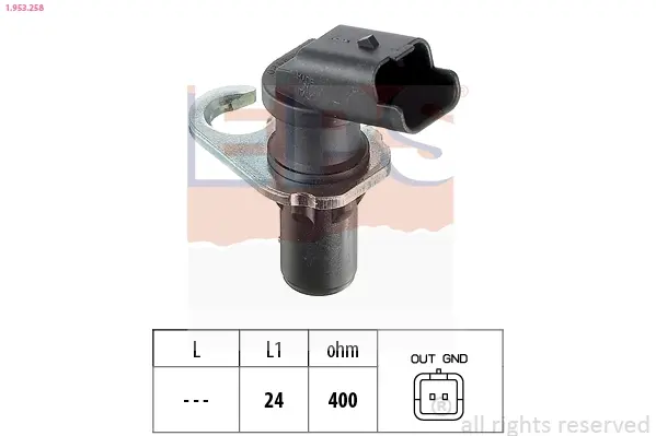 Датчик положення колінвалу Fiat Scudo 2.0/2.2 JTD 02-06/Peugeot Expert 2.0 HDI 00- 1.953.258 EPS 1-953-258 (фото 1)
