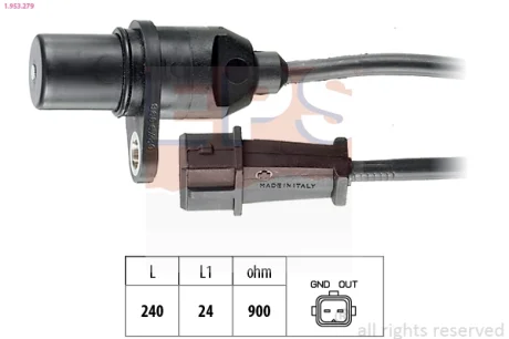 Датчик положення колінвалу Hyundai Accent/Kia Cerato 1.3-1.6 94- 1.953.279 EPS 1-953-279