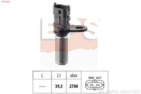 Датчик положення колінвалу Opel Astra G/H/Combo/Corsa/Zafira 1.4/1.6 95- 1.953.288 EPS 1-953-288