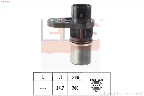 Датчик положення колінвалу Opel Astra G/Vectra B/C 2.2 direct 00- 1.953.292 EPS 1-953-292 (фото 1)