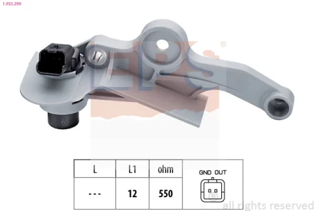 Датчик положення колінвалу Citroen C3/C4/Peugeot 206/306/307 1.4/1.6 16V 00- 1.953.299 EPS 1-953-299
