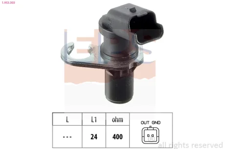 Датчик положення колінвалу Citroen Berlingo 1.9D/2.0HDi 98- 1.953.303 EPS 1-953-303