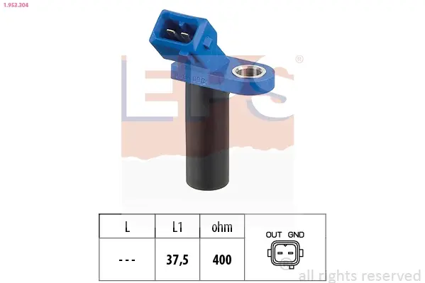 Датчик положення колінвалу Ford C-MAX/Focus 1.3-1.6 i 03-/Volvo C30/S40/V50 1.6 i 05-12 1.953.304 EPS 1-953-304 (фото 1)