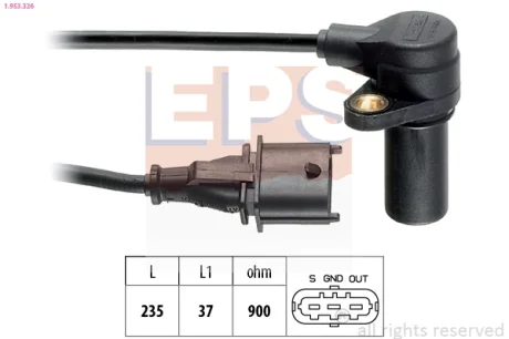 Датчик положення колінвалу Opel Astra G/H 1.7CDTI 03-10 1.953.326 EPS 1-953-326