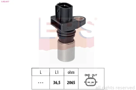 Датчик положення колінвалу Mini (R50/R53) 03-06/Nissan X-Trail 2.2 Di 01-05 1.953.417 EPS 1-953-417