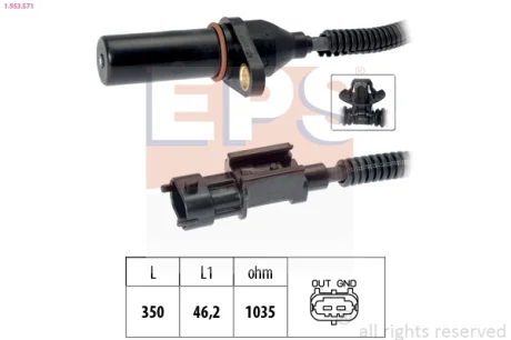 Датчик положення колінвалу Kia Ceed/Hyundai Accent/i30 1.4-2.0 07- 1.953.571 EPS 1-953-571