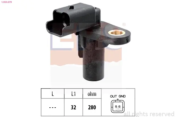 Датчик положення колінвалу Renault Trafic/Opel Vivaro 2.0i 01- 1.953.579 EPS 1-953-579 (фото 1)