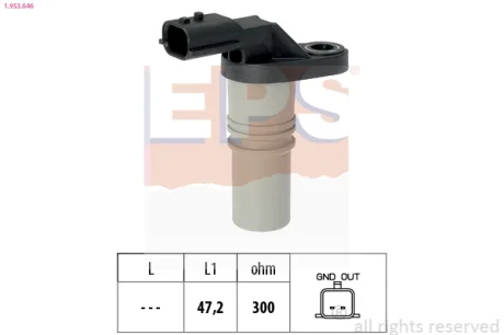 Датчик положення колінвалу Renault Clio III/Megane III/Scenic III 1.4/1.6 16V 09- 1.953.646 EPS 1-953-646