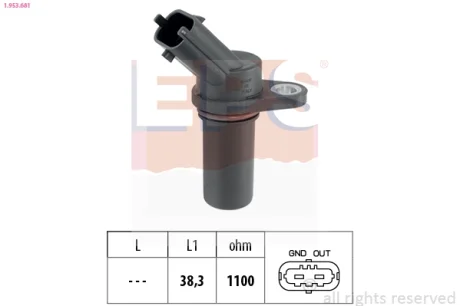 Датчик положення колінвалу Fiat Ducato 2.3 D/JTD 01- 1.953.681 EPS 1-953-681