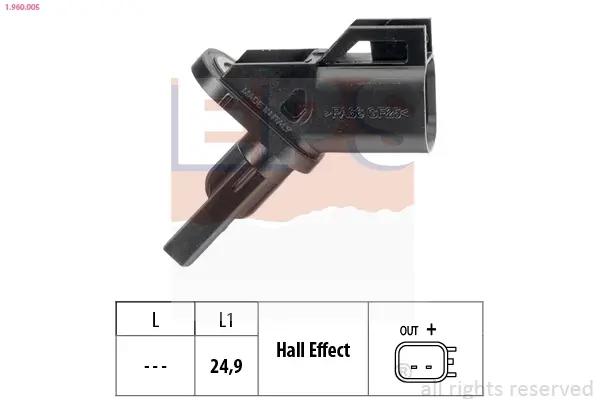Датчик ABS (передній) Volvo S40/V50 03-12 1.960.005 EPS 1-960-005 (фото 1)