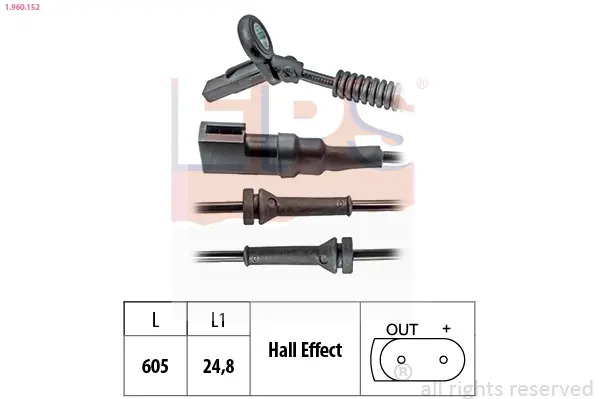 Датчик ABS (передній) Ford Connect 1.8/1.8 TDCI 02-13 1.960.152 EPS 1-960-152 (фото 1)