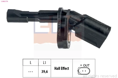 Датчик ABS (задній) VW Golf VI/Passat/Tiguan/Touareg 1.2-3.6 06- (R) 1.960.174 EPS 1-960-174