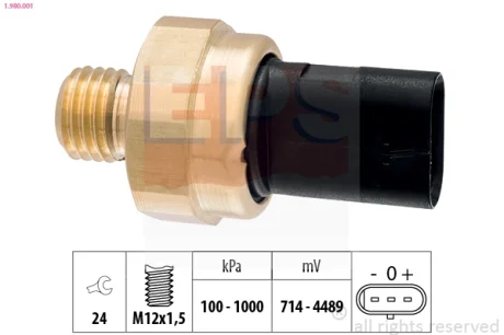 Датчик тиску оливи BMW X5 (E70)/X6 (E71/E72) 2.5-3.0i (N55/N54) 07- 1.980.001 EPS 1-980-001