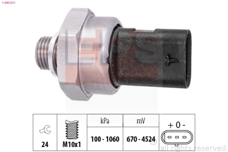 Датчик тиску оливи BMW 3 (F30/G20) 2.0-3.0i (B47/N47/B38/B46/B58) 11- 1.980.015 EPS 1-980-015