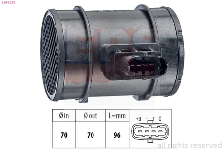 Витратомір повітря Fiat Punto 1.9/Opel Combo 1.3CDTI 16V 05- 1.991.276 EPS 1-991-276