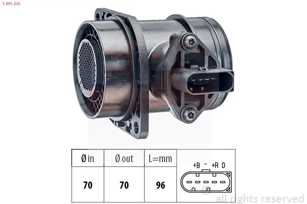 Витратомір повітря Skoda Octavia/VW Bora/Golf IV 1.9TDI 97-06 1.991.325 EPS 1-991-325 (фото 1)