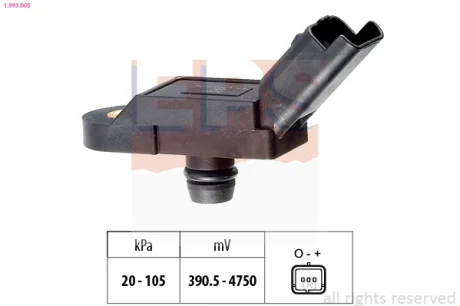 Датчик тиску наддува Citroen Berlingo/Jumpy/Peugeot Expert/Partner 96-15 1.993.005 EPS 1-993-005