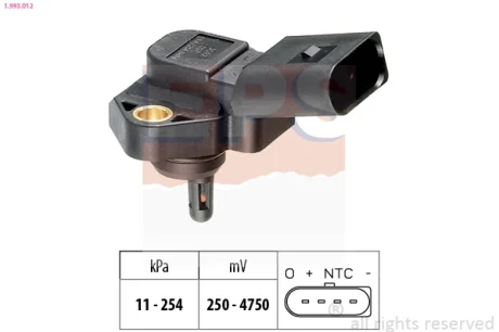 Датчик тиску наддува VW LT 2.8TDI 01-06/T4 2.5TDI 95-03 1.993.012 EPS 1-993-012