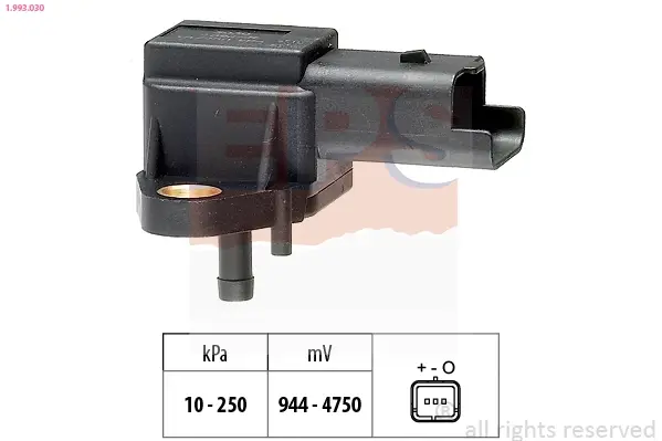 Датчик тиску наддува Fiat Scudo 2.0JTD 99-/ Citroen Jumpy/Peugeot Expert 2.0HDi 99-06 1.993.030 EPS 1-993-030 (фото 1)