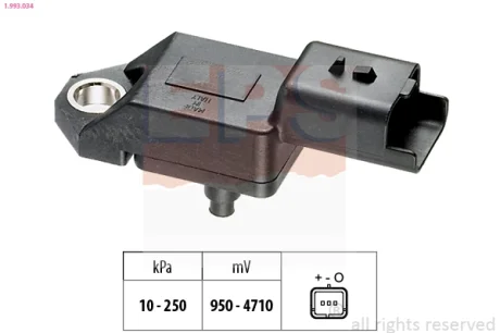 Датчик тиску наддува Citroen Berlingo 1.6HDI 05- 1.993.034 EPS 1-993-034
